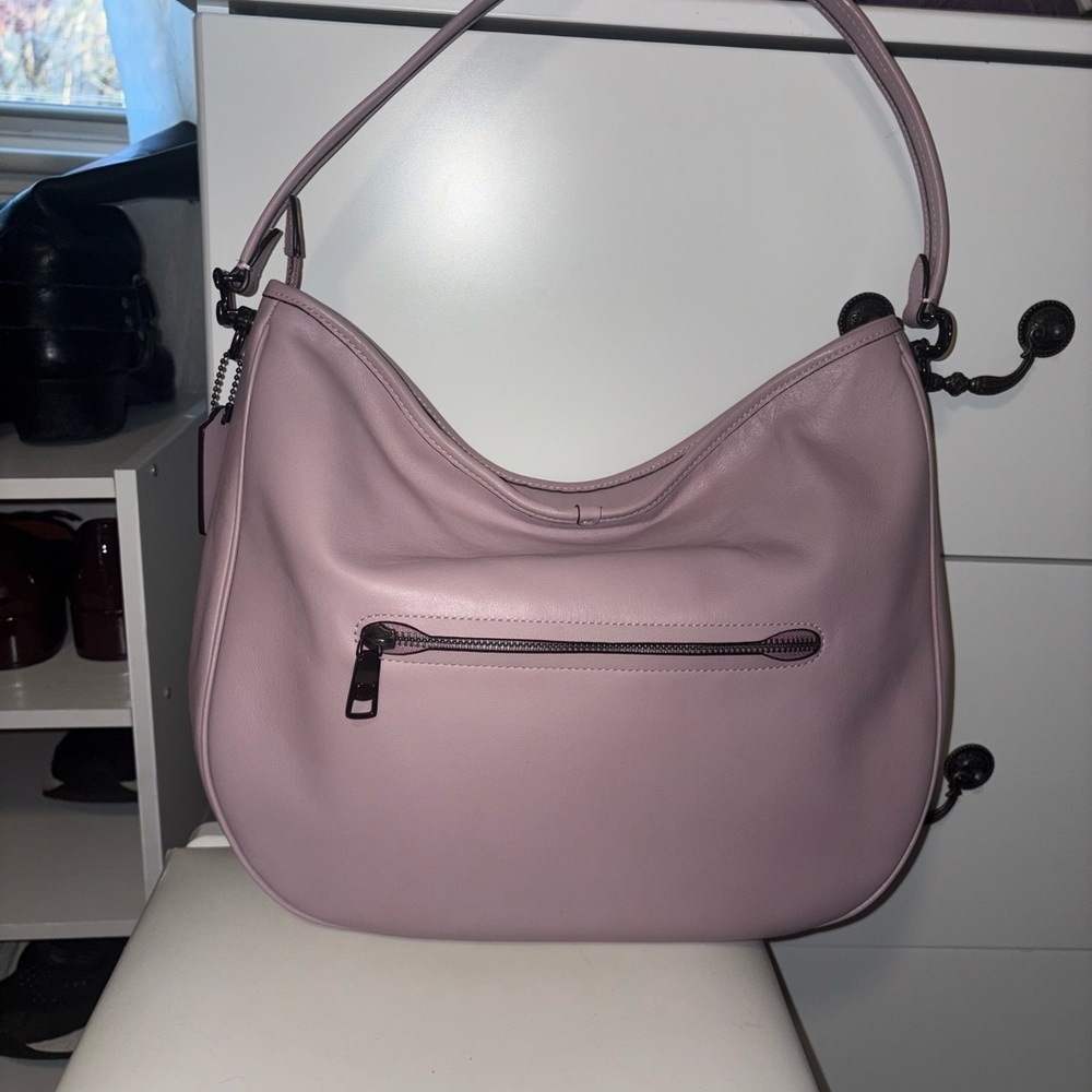 COACH Soft Tabby Hobo in Lilac Purple & Gunmetal Crossbody Shoulder Bag - Picture 2 of 16